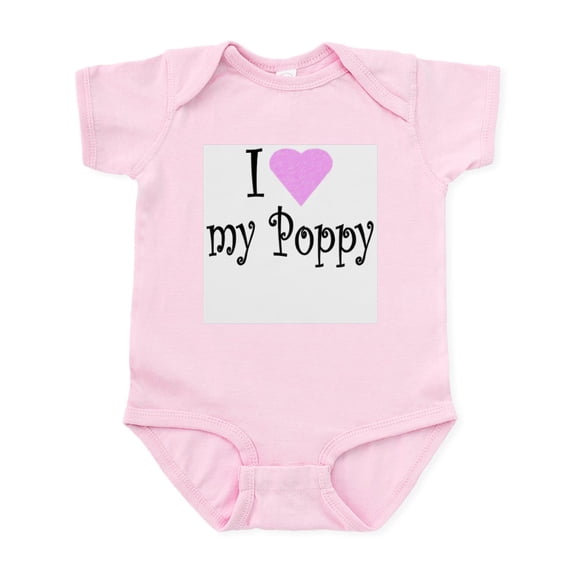 CafePress - I Love My Poppy Infant Creeper - Baby Light Bodysuit, Size Newborn - 24 Months
