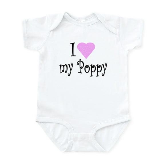 CafePress - I Love My Poppy Infant Creeper - Baby Light Bodysuit, Size Newborn - 24 Months