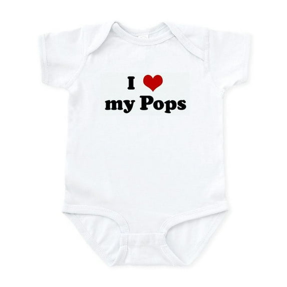 CafePress - I Love My Pops Infant Bodysuit - Baby Light Bodysuit, Size Newborn - 24 Months