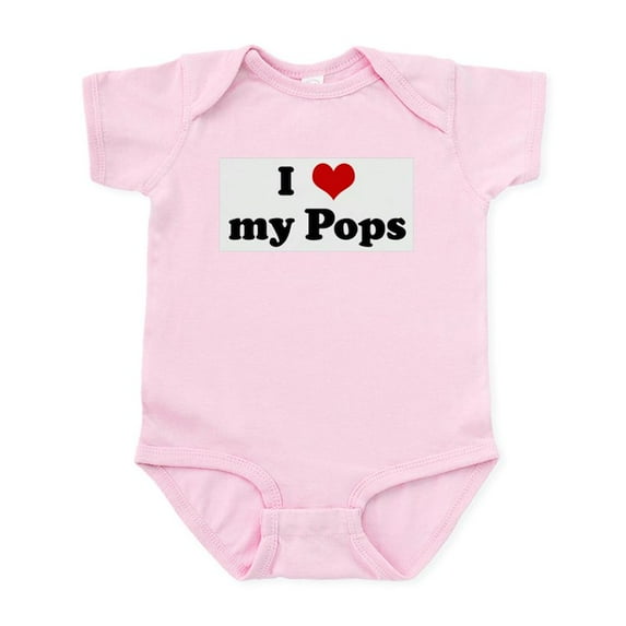 CafePress - I Love My Pops Infant Bodysuit - Baby Light Bodysuit, Size Newborn - 24 Months