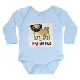 thumbnail image 1 of CafePress - I Love My Pug Body Suit - Long Sleeve Cotton Baby Bodysuit, 1 of 4