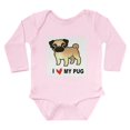 thumbnail image 1 of CafePress - I Love My Pug Body Suit - Long Sleeve Cotton Baby Bodysuit, 1 of 4