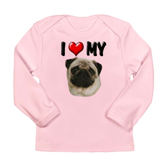 CafePress - I Love My Pug Long Sleeve Infant T Shirt - Long Sleeve Infant T-Shirt