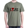 thumbnail image 1 of CafePress - I Love My Redhead Dark T Shirt - Men's Classic Graphic Cotton T-Shirt, 1 of 4