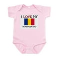 thumbnail image 1 of CafePress - I Love My Romanian Dad Infant Bodysuit - Baby Light Bodysuit, Size Newborn - 24 Months, 1 of 4