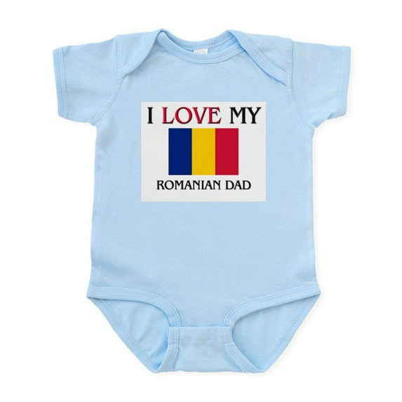 CafePress - I Love My Romanian Dad Infant Bodysuit - Baby Light Bodysuit, Size Newborn - 24 Months