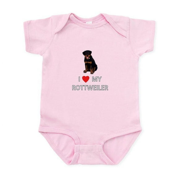 CafePress - I Love My Rottweiler Infant Bodysuit - Baby Light Bodysuit, Size Newborn - 24 Months