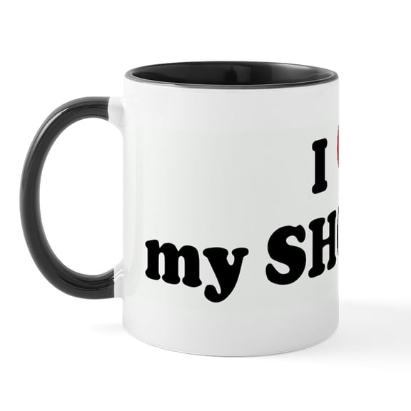 CafePress - I Love My SHORKIE Mug - 11 oz Ceramic Mug - Novelty Coffee Tea Cup