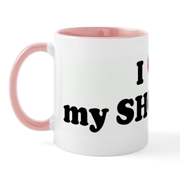 CafePress - I Love My SHORKIE Mug - 11 oz Ceramic Mug - Novelty Coffee Tea Cup