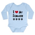thumbnail image 1 of CafePress - I Love My Schnauzer Body Suit - Long Sleeve Cotton Baby Bodysuit, 1 of 4