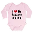 thumbnail image 1 of CafePress - I Love My Schnauzer Body Suit - Long Sleeve Cotton Baby Bodysuit, 1 of 4