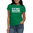 thumbnail image 1 of CafePress - I Love My Scottish Boyfriend Women's Dark T Shirt - Women's Traditional Fit Dark T-Shirt, 1 of 4