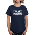 thumbnail image 1 of CafePress - I Love My Scottish Boyfriend Women's Dark T Shirt - Women's Traditional Fit Dark T-Shirt, 1 of 4