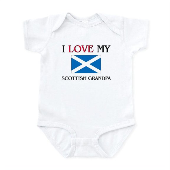 CafePress - I Love My Scottish Grandpa Infant Bodysuit - Baby Light Bodysuit, Size Newborn - 24 Months