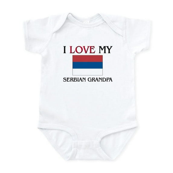 CafePress - I Love My Serbian Grandpa Infant Bodysuit - Baby Light Bodysuit, Size Newborn - 24 Months
