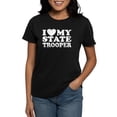 thumbnail image 1 of CafePress - I Love My State Trooper Women's Dark T Shirt - Women's Traditional Fit Dark T-Shirt, 1 of 4