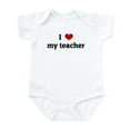 thumbnail image 1 of CafePress - I Love My Teacher Infant Bodysuit - Baby Light Bodysuit, Size Newborn - 24 Months, 1 of 4