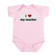 thumbnail image 1 of CafePress - I Love My Teacher Infant Bodysuit - Baby Light Bodysuit, Size Newborn - 24 Months, 1 of 4