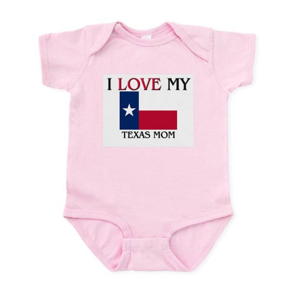 CafePress - I Love My Texas Mom Infant Bodysuit - Baby Light Bodysuit, Size Newborn - 24 Months