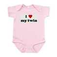 thumbnail image 1 of CafePress - I Love My Twin Infant Bodysuit - Baby Light Bodysuit, Size Newborn - 24 Months, 1 of 4