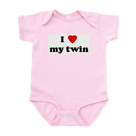 CafePress - I Love My Twin Infant Bodysuit - Baby Light Bodysuit, Size Newborn - 24 Months