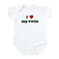 thumbnail image 1 of CafePress - I Love My Twin Infant Bodysuit - Baby Light Bodysuit, Size Newborn - 24 Months, 1 of 4
