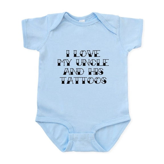 CafePress - I Love My Uncle And His Tattoos Infant Bodysuit - Baby Light Bodysuit, Size Newborn - 24 Months