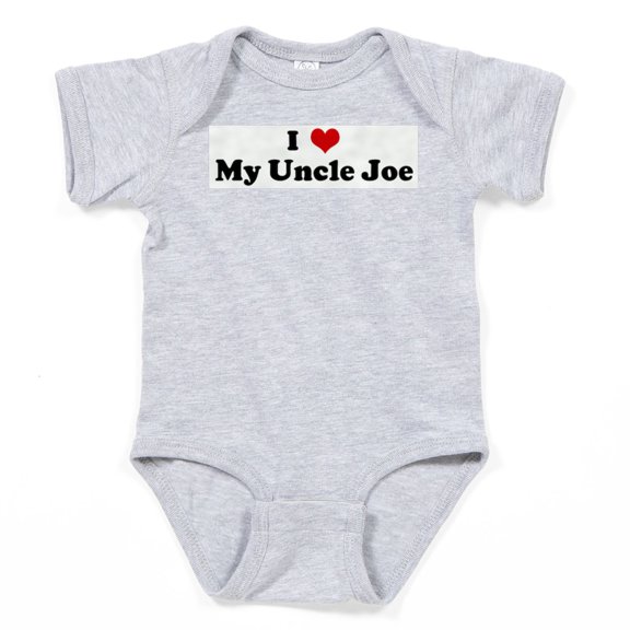 CafePress - I Love My Uncle Joe Infant Bodysuit Body Suit - Cute Infant Bodysuit Baby Romper - Size Newborn - 24 Months