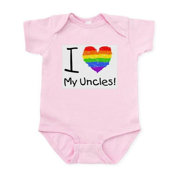CafePress - I Love My Uncles! Infant Creeper - Baby Light Bodysuit, Size Newborn - 24 Months