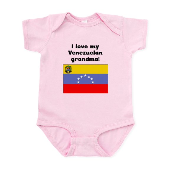 CafePress - I Love My Venezuelan Grandma Body Suit - Baby Light Bodysuit, Size Newborn - 24 Months