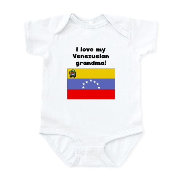 CafePress - I Love My Venezuelan Grandma Body Suit - Baby Light Bodysuit, Size Newborn - 24 Months