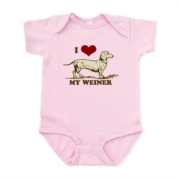 CafePress - I Love My Weiner Dog! Infant Bodysuit - Baby Light Bodysuit, Size Newborn - 24 Months