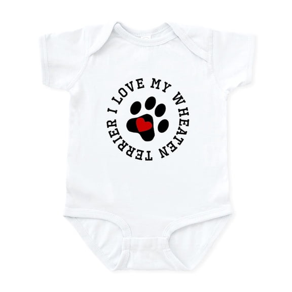 CafePress - I Love My Wheaten Terrier Body Suit - Baby Light Bodysuit, Size Newborn - 24 Months