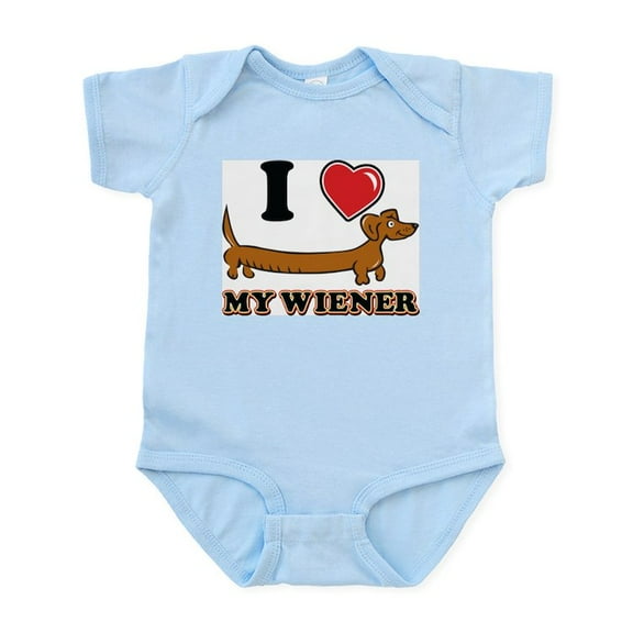 CafePress - I Love My Wiener Infant Bodysuit - Baby Light Bodysuit, Size Newborn - 24 Months