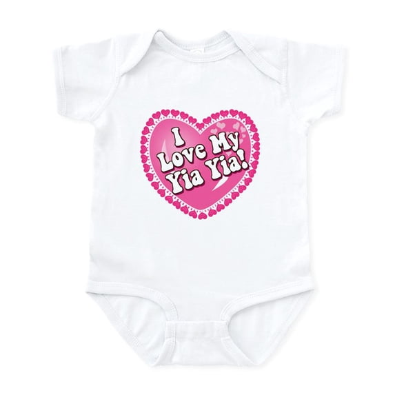 CafePress - I Love My Yia Yia Infant Bodysuit - Baby Light Bodysuit, Size Newborn - 24 Months