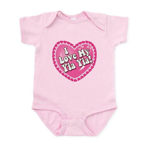 CafePress - I Love My Yia Yia Infant Bodysuit - Baby Light Bodysuit, Size Newborn - 24 Months