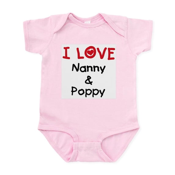 CafePress - I Love Nanny And Poppy Infant Bodysuit - Baby Light Bodysuit, Size Newborn - 24 Months