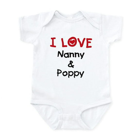 CafePress - I Love Nanny And Poppy Infant Bodysuit - Baby Light Bodysuit, Size Newborn - 24 Months