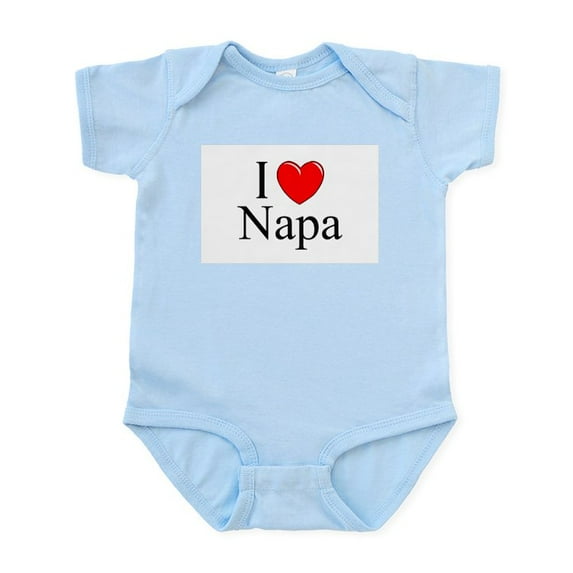 CafePress - I Love Napa Infant Bodysuit - Baby Light Bodysuit, Size Newborn - 24 Months