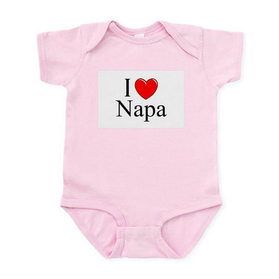 CafePress - I Love Napa Infant Bodysuit - Baby Light Bodysuit, Size Newborn - 24 Months