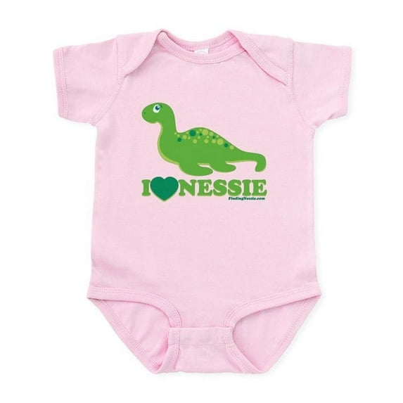 CafePress - I Love Nessie Body Suit - Baby Light Bodysuit, Size Newborn - 24 Months