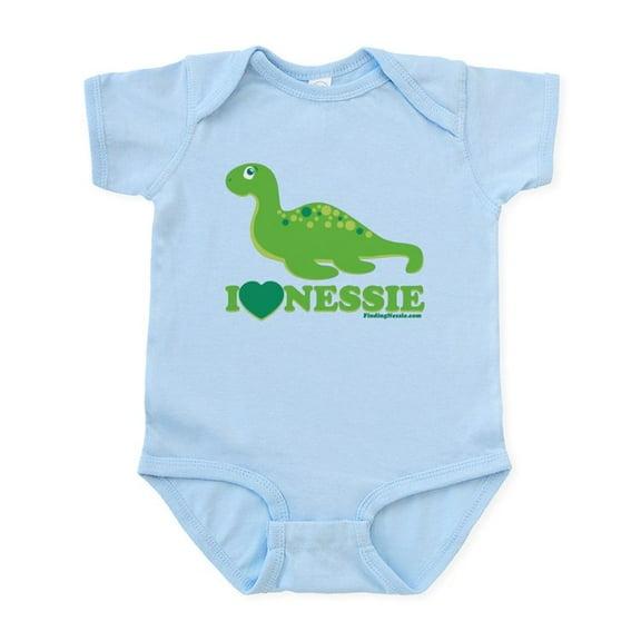 CafePress - I Love Nessie Body Suit - Baby Light Bodysuit, Size Newborn - 24 Months