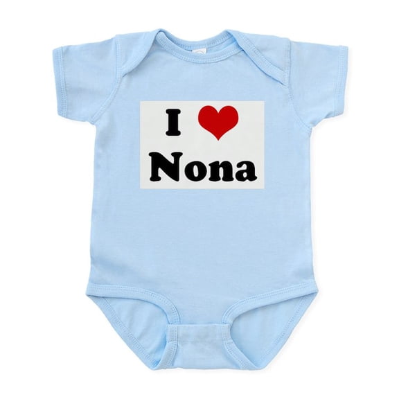 CafePress - I Love Nona Infant Bodysuit - Baby Light Bodysuit, Size Newborn - 24 Months