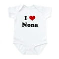 thumbnail image 1 of CafePress - I Love Nona Infant Bodysuit - Baby Light Bodysuit, Size Newborn - 24 Months, 1 of 4