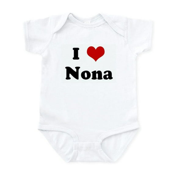 CafePress - I Love Nona Infant Bodysuit - Baby Light Bodysuit, Size Newborn - 24 Months