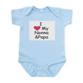 thumbnail image 1 of CafePress - I Love Nonna & Papa Pink Infant Bodysuit - Baby Light Bodysuit, Size Newborn - 24 Months, 1 of 4
