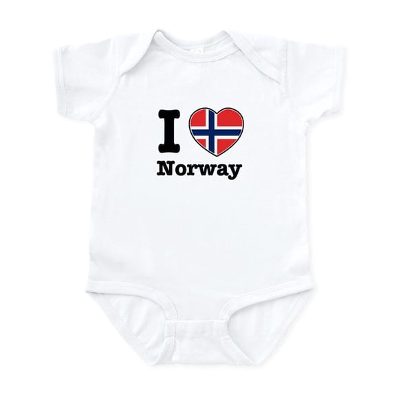 CafePress - I Love Norway Infant Bodysuit - Baby Light Bodysuit, Size Newborn - 24 Months
