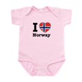 thumbnail image 1 of CafePress - I Love Norway Infant Bodysuit - Baby Light Bodysuit, Size Newborn - 24 Months, 1 of 4