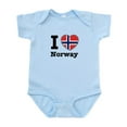 thumbnail image 1 of CafePress - I Love Norway Infant Bodysuit - Baby Light Bodysuit, Size Newborn - 24 Months, 1 of 4