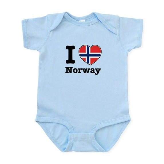 CafePress - I Love Norway Infant Bodysuit - Baby Light Bodysuit, Size Newborn - 24 Months